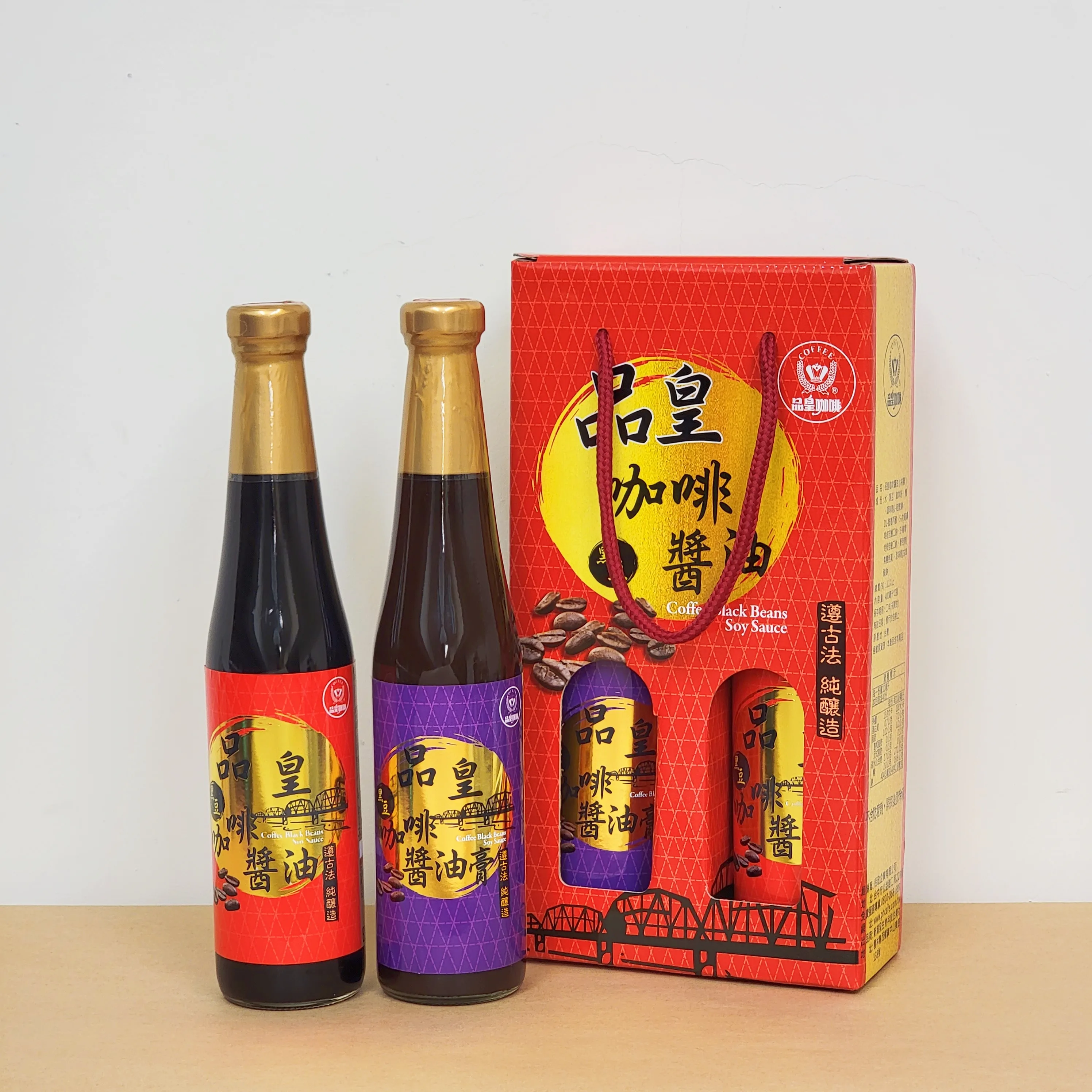 品皇咖啡醬油+醬油膏400ml 2入禮盒組
